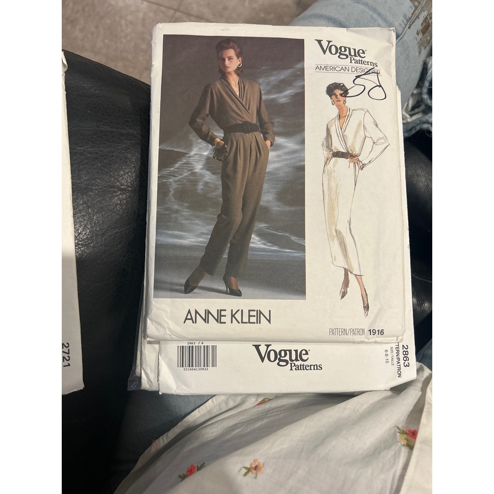 Vogue 1916 Anne Klein Uncut Vintage 1987 Wrap Blouse Skirt Pants Pattern Luxury